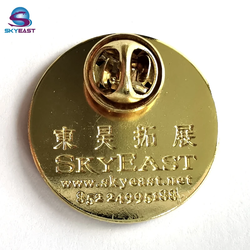 
Promotional High Shiny Gold Epoxy Raised Phoenix Metal Logo Pin Badges 