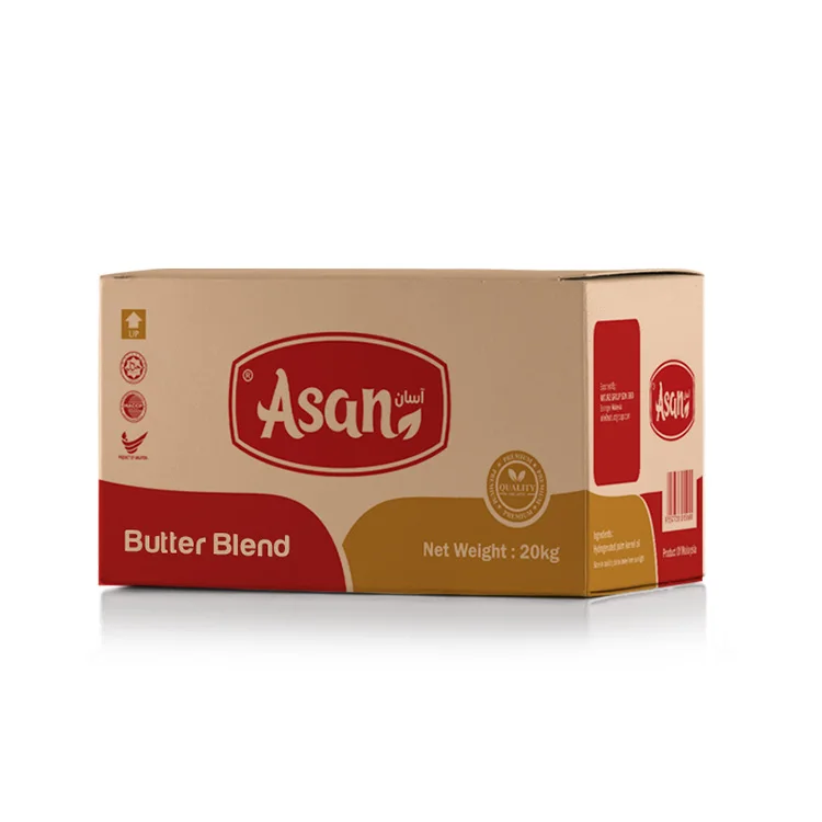 ASAN-NATURZ масло, гидрогенатное пальмовое масло 369 PE, картонная упаковка 20 кг для кондитерских изделий и пекарских изделий, сертифицировано Halal