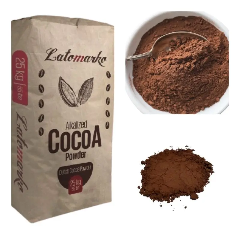 Manufacturer of cocoa powder  organic cocoa powder brands Dark Brown Alkalized Cocoa Powder Fat 10-12%