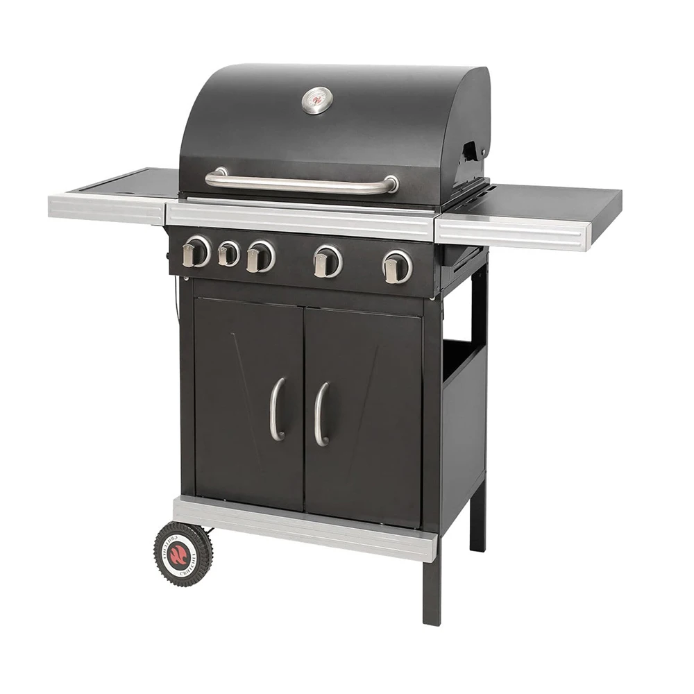 Стоячая Тележка из нержавеющей стали газовый гриль тележка уличные гриль-машины для барбекю 4