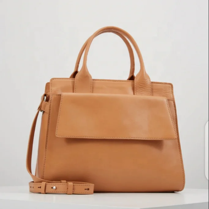 2019 style wholesale  guanine cow hide leather shoulder bag ladies leather hand bag