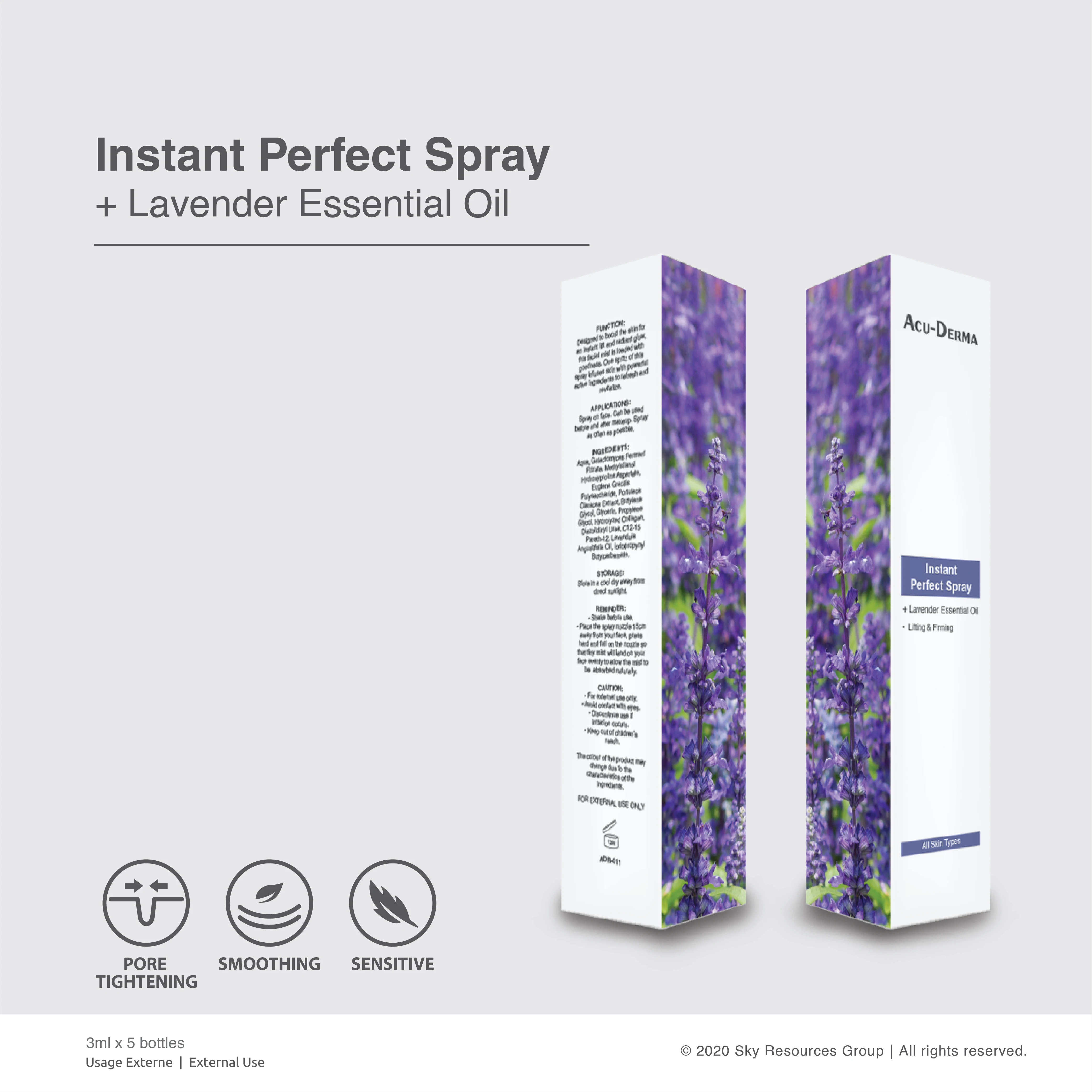 OEM высокоэффективный продукт для ухода за кожей лица поставщик из Малайзии мгновенный идеальный спрей Лаванда эфирное масло лаванды esse