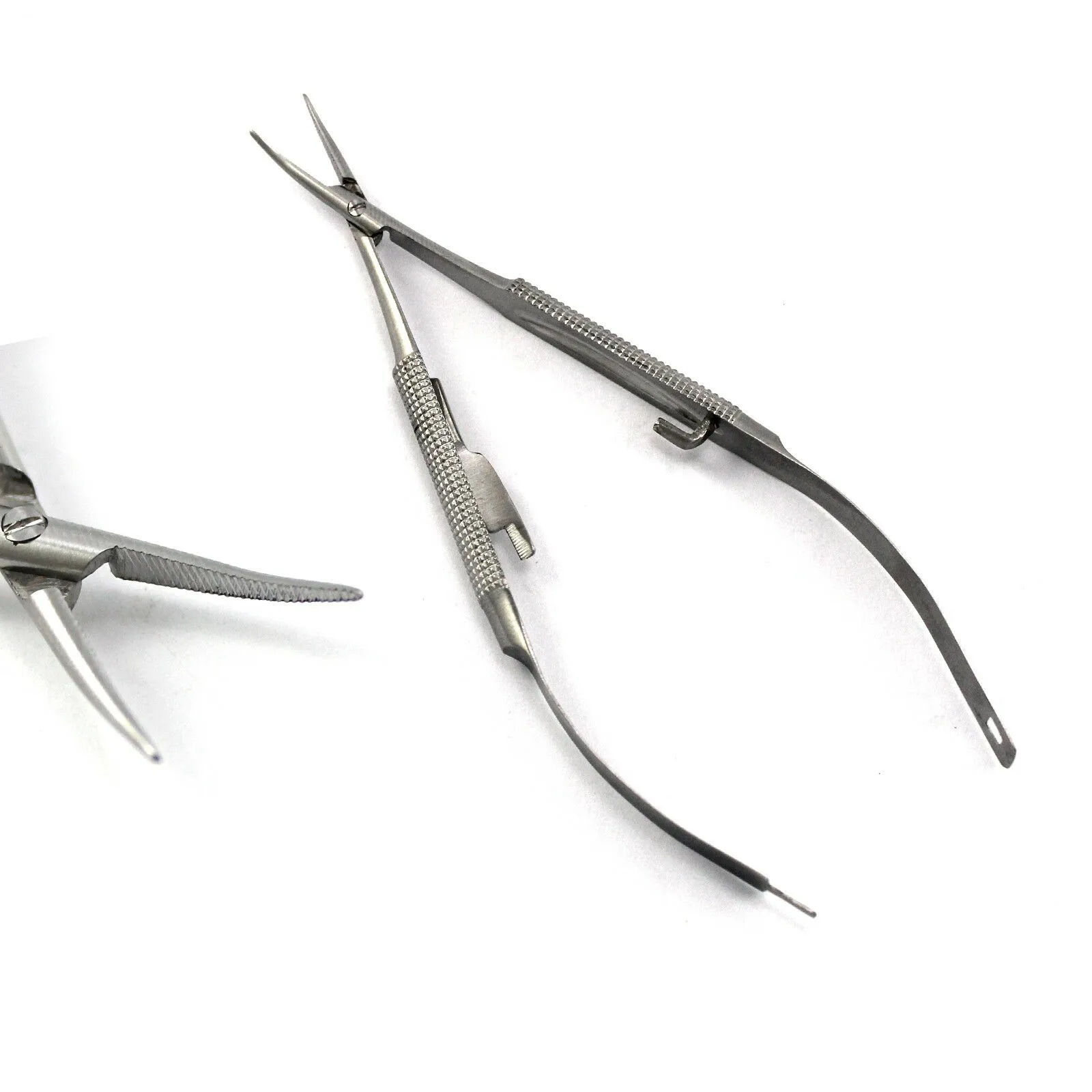  Игольчатый держатель Castroviejo 12 5 см дюймов изогнутый с замком Стоматологический Хирургический шов