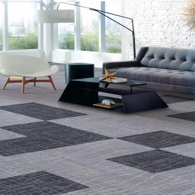 Wholesale Removable PP Material PVC Backed Loop Pile Carpet Tiles in Guangzhou