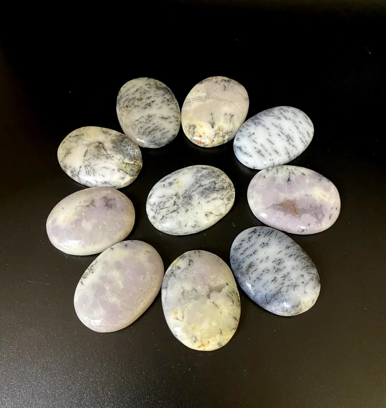 Wholesale Bulk Genuine Natural Dendritic Opal Palm Stone for Healing Crystal Meditation For Decoration |Trader And Supplier USA
