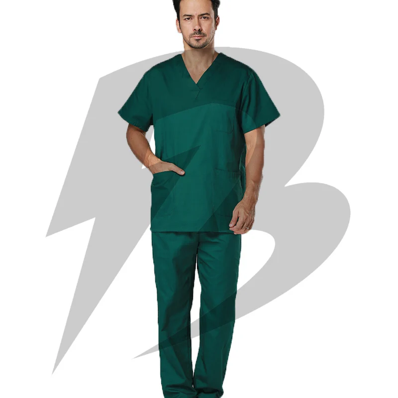 
2021 Solid Color Cotton Fabric Scrub Uniform Sets Women Suit Uniform 