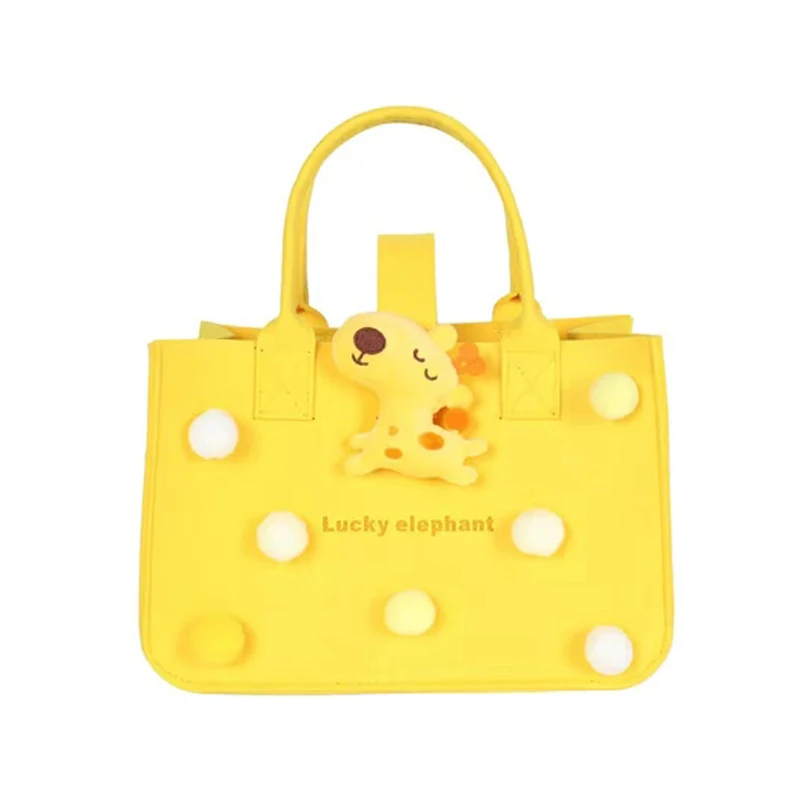 In stock Reusable Felt Cute Gift Storage Basket Bag for Kids Birthday Gift