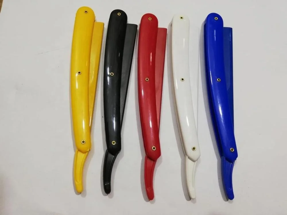 Colorful Plastic Straight Razor Holder for Shaving Bestseller 2021 Barber Hair Cut Tools Custom Logo Accept