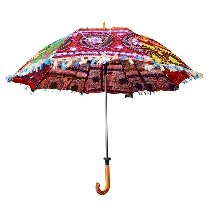 100% cotton Rajasthani Traditional Sun Embroidery and colorful design sun umbrella