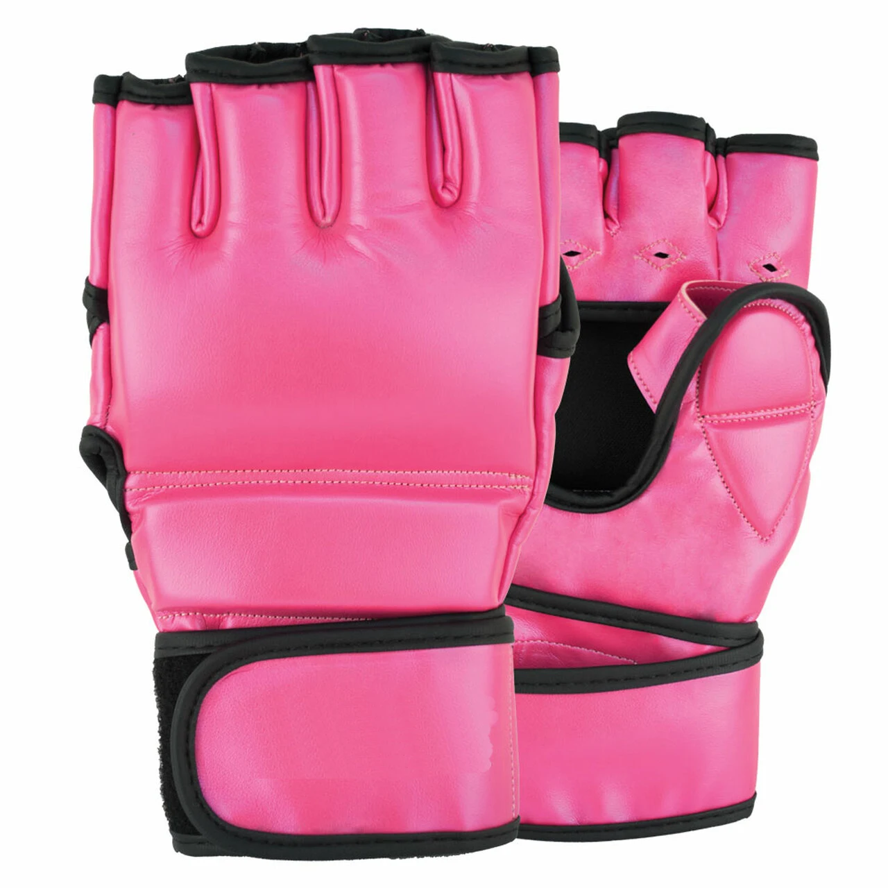 Pink MMA gloves premium leather gloves for men and women with custom designing and colors on cheap prices for manufacturing co