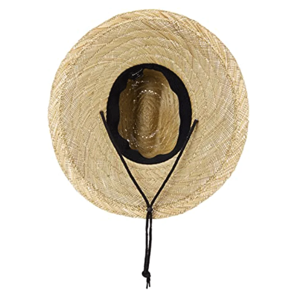 Мужская Соломенная пляжная шляпа Lifeguard с широкими полями из рафии, натуральная
