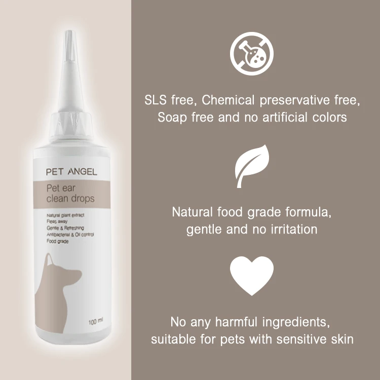  Травяной ушной очиститель для домашних животных лечение инфекции ушей усовершенствованный раствор уменьшения запаха покраснения зуда раздражения и воспаления 100 мл