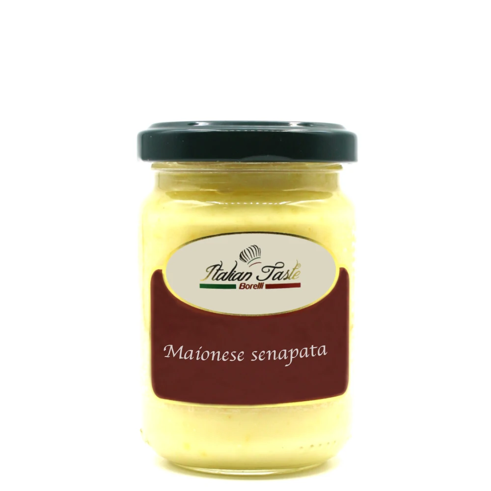 High quality 120 g Mustard mayonnaise in mason jar Made in Italy NO GMO italian dressing condiment