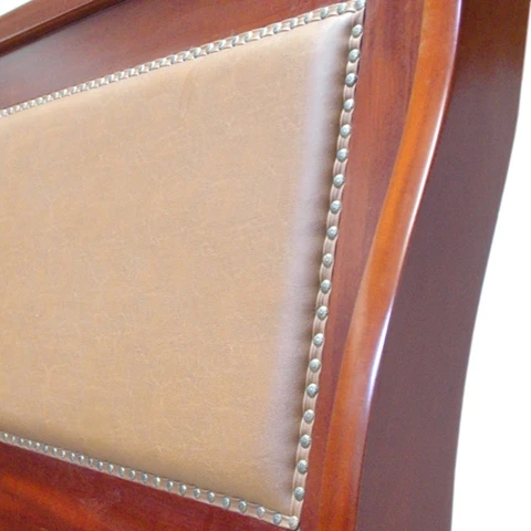 
Good Quality Sleigh Bed With Solid Mahogany Wood 