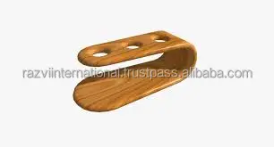 Stainless steel square shape golden leaf pen holder
