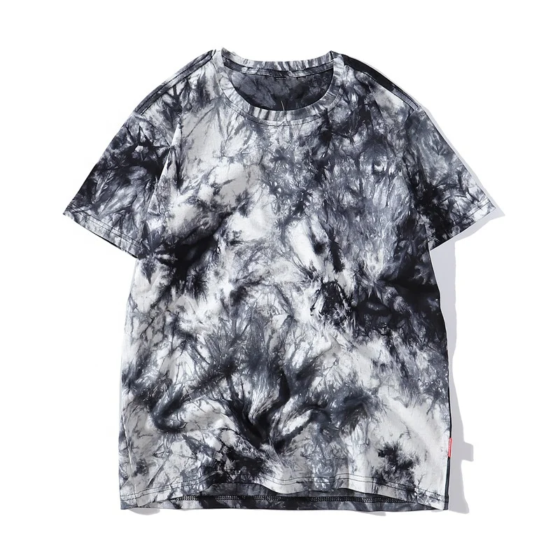 high quality round neck short sleeve tie dye vintage t shirt In Bulk Customize Acid Wash Tie-dye Mens Tie Dye T-shirts
