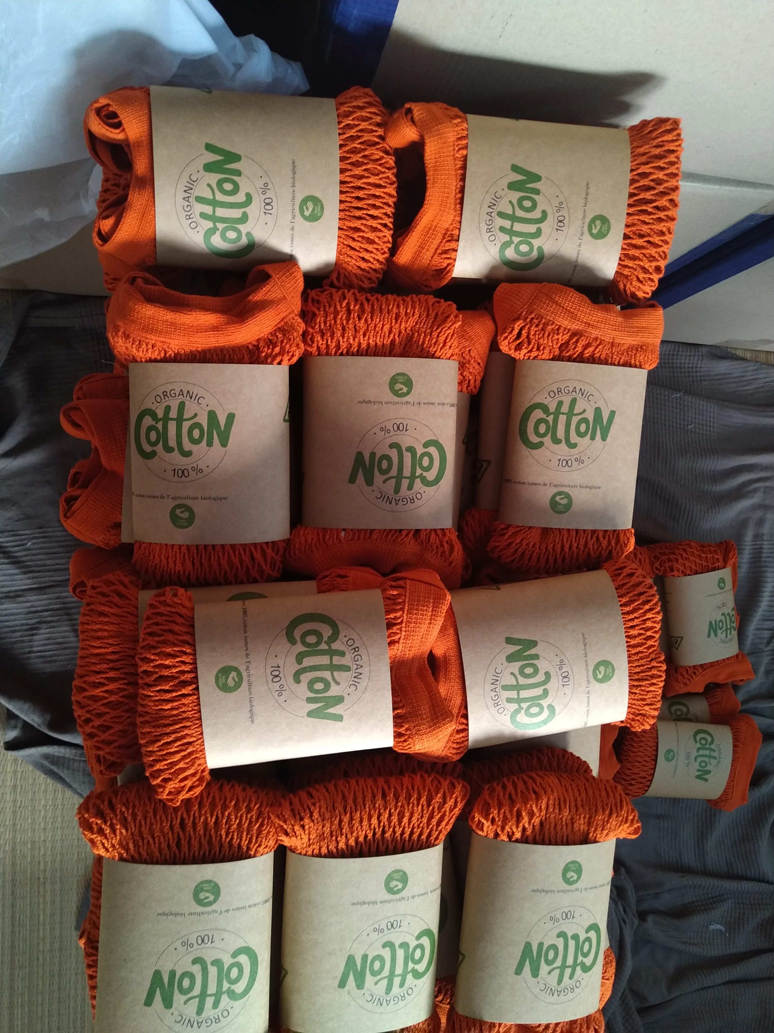 Various Colors Eco Friendly String Net mesh filt french style folding market shopping trendy hanging christmas fruit tote bags