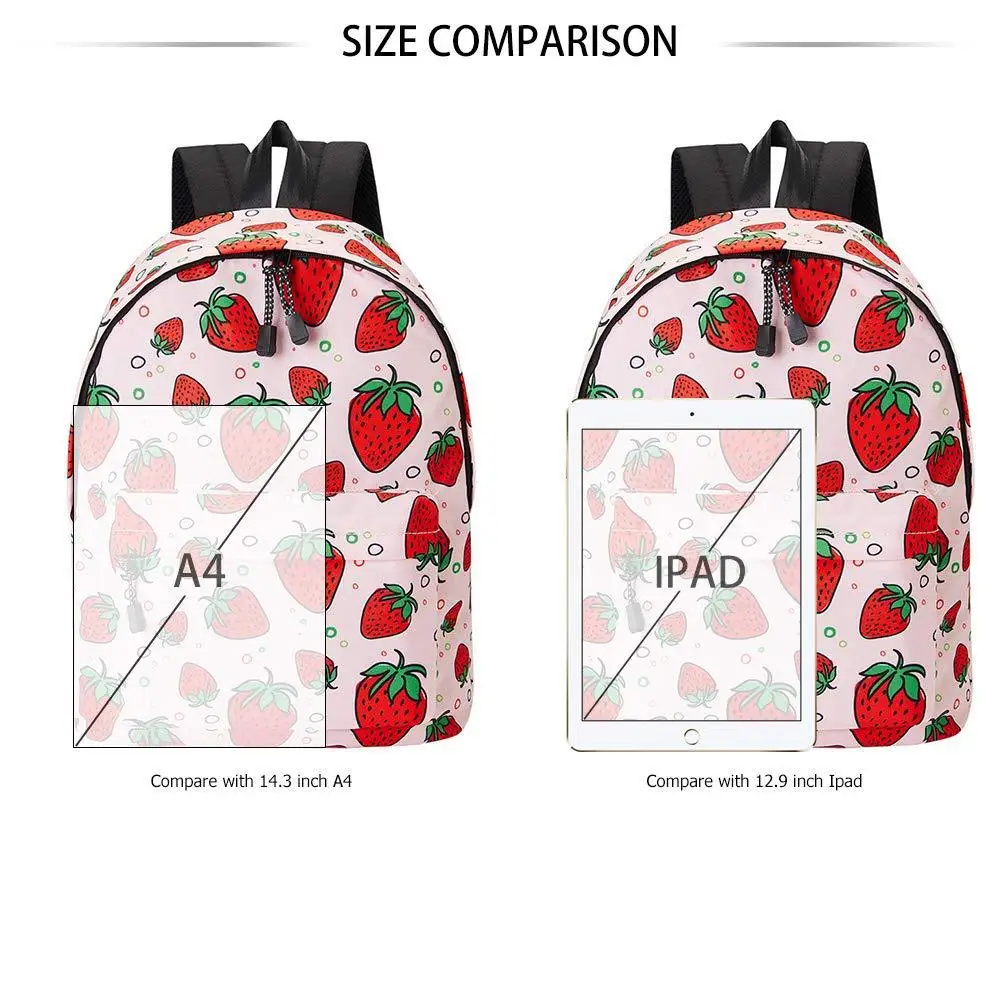 Strawberry school backpack school backpack girl school bag backpack