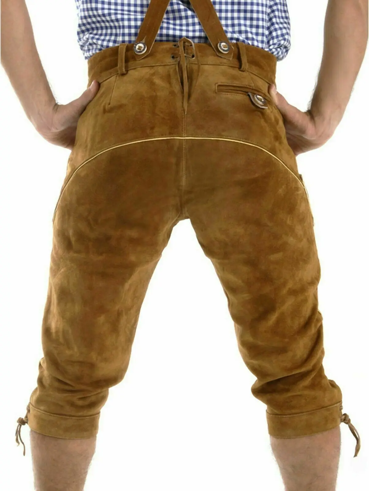 Bavarian Lederhosen - Oktoberfest Lederhosen - German Lederhosen Shorts - Trachten Men Wear