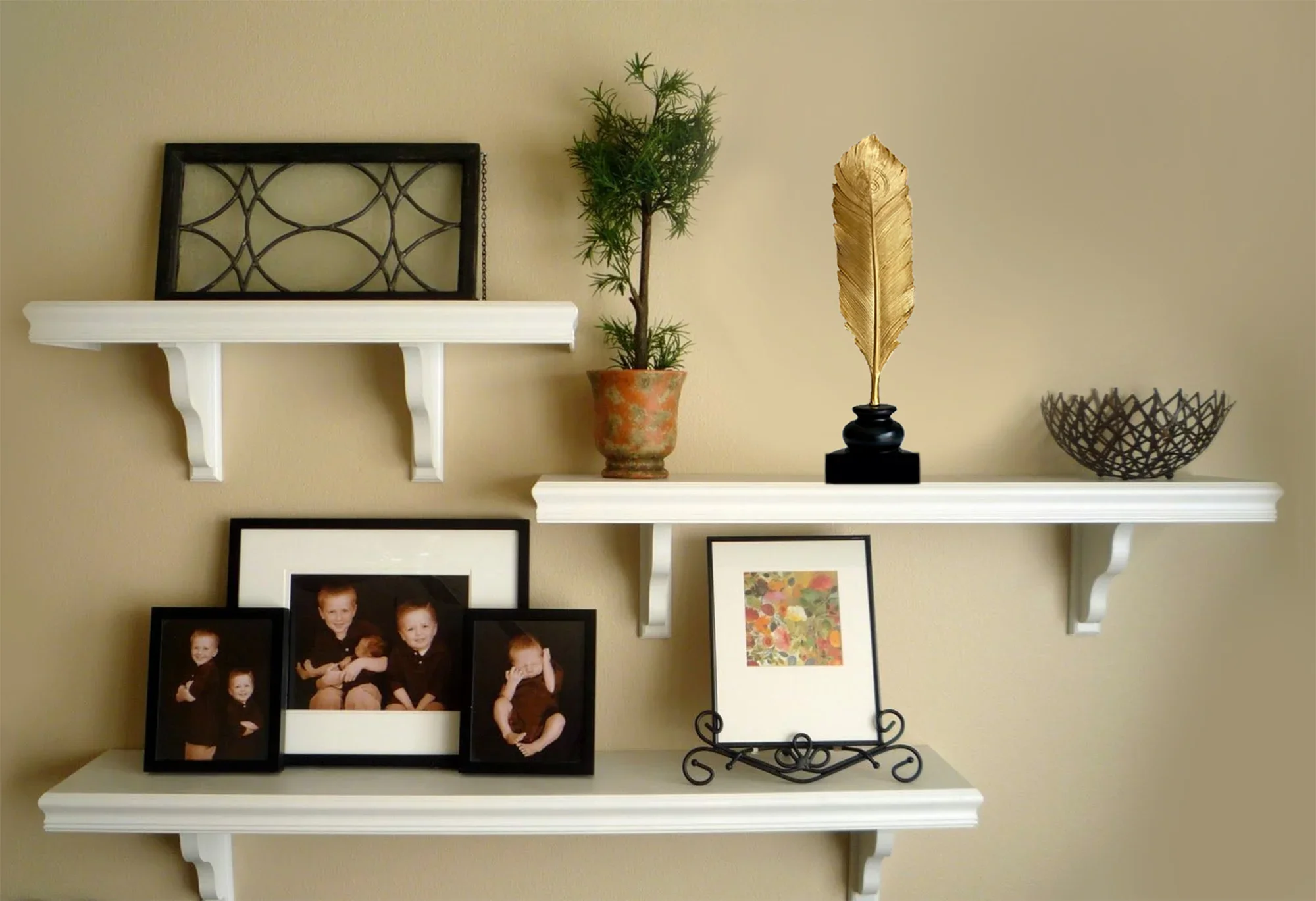 metal feather sculpture Table decoration Home Decor Interior Modern Table Living Room Gold deer Accessories Other Luxury Crystal