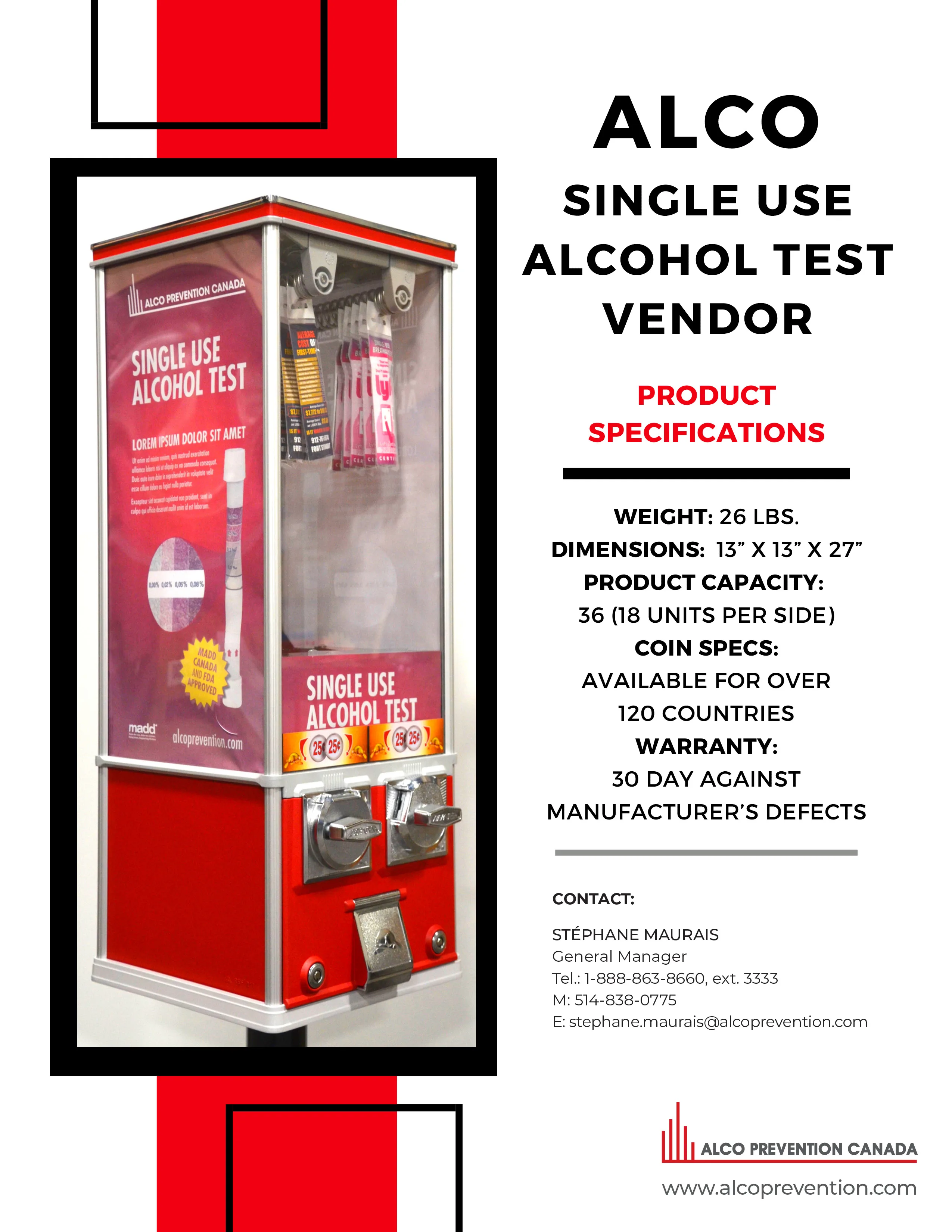 Widely Used Export Quality Alcohol Breathalyzer Vending Machine from Trusted Seller