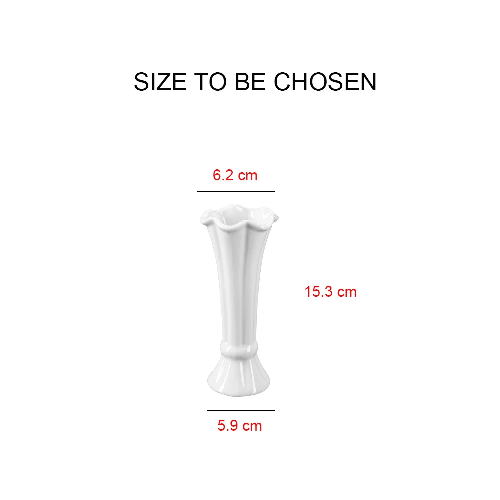 OEM белая фарфоровая ваза-Высококачественная Белая Фарфоровая Ваза с расклешенным горлышком оптовая продажа от производителя посуды