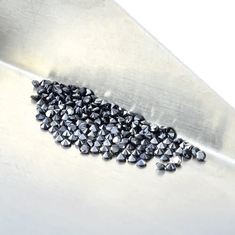 1.5 mm to 2.00 mm Size Finest Quality Black Diamonds Round Shape 1 carat black diamond price loose black Diamonds