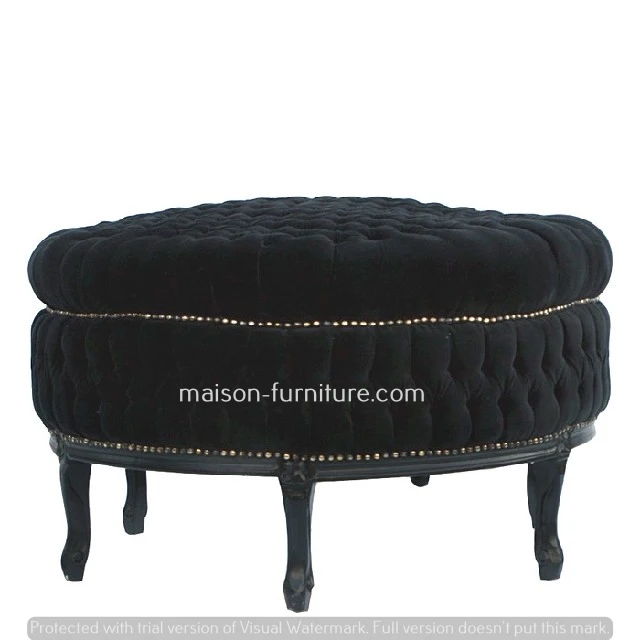 
baroque round ottoman 