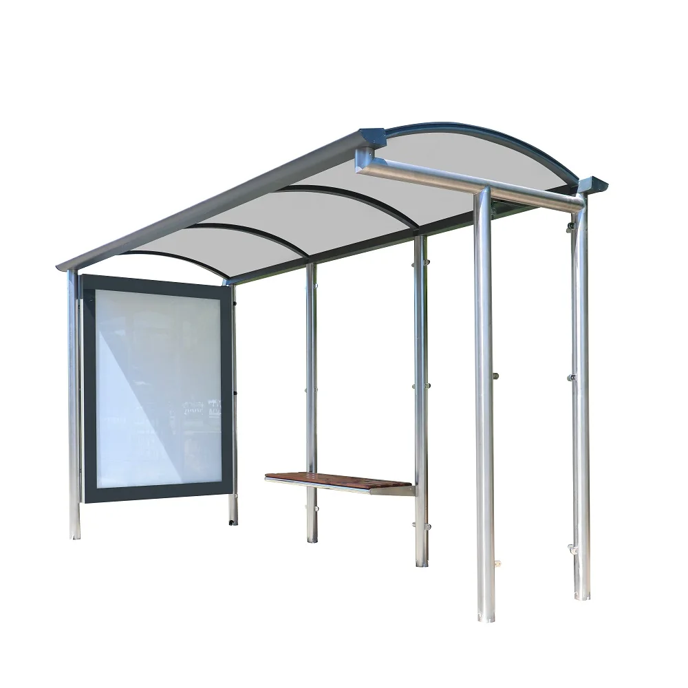 Новый Стиль Уличная автобусная остановка с CLP/MUPI Прямоугольная алюминиевая рама Пользовательская форма