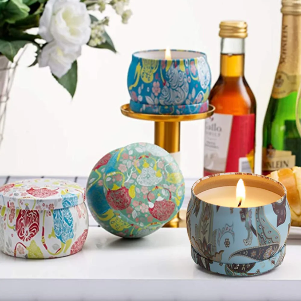 White Jars With Lid Wholesale Soy Aluminum Empty Tin Can Candle Holder 8oz candle tins