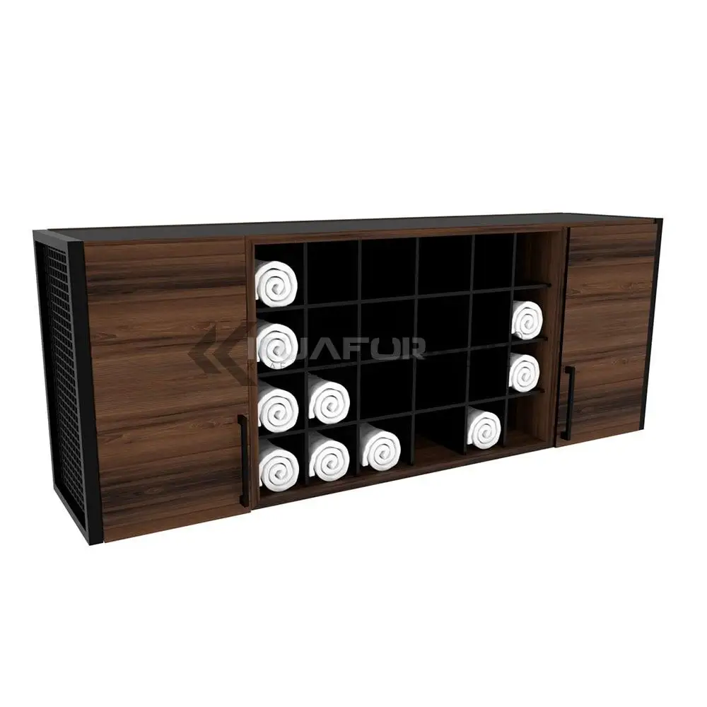 Wholesale Barber Furniture Towel Cabinets Metal Frame Towel Cabinet Optional Color Salon Equipments Cabinet For Towels