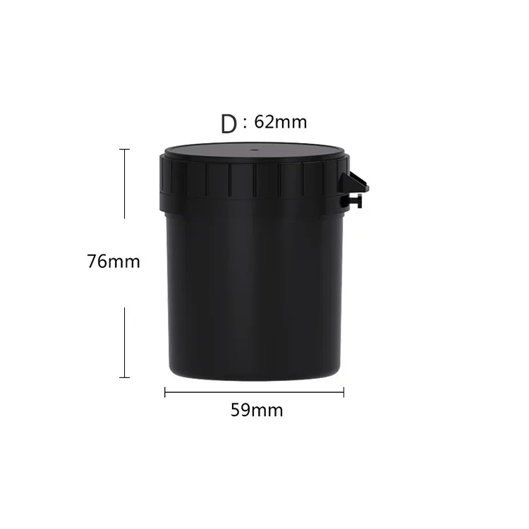 
European Warehouse Ready to Ship 120g Cosmetic Cream Container Skin Care Cream Jar Plastic Black Cream Jar 