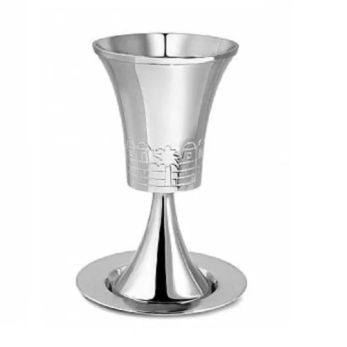 Декоративный серебряный бокал для вина новый стиль Кубок дизайнерский из нержавеющей стали еврейский с подносом