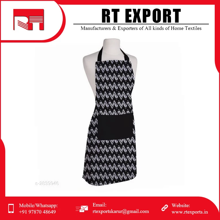 New Arrival High Quality Cotton Kitchen Apron Digital Print Cleaning Apron at Wholesale Price