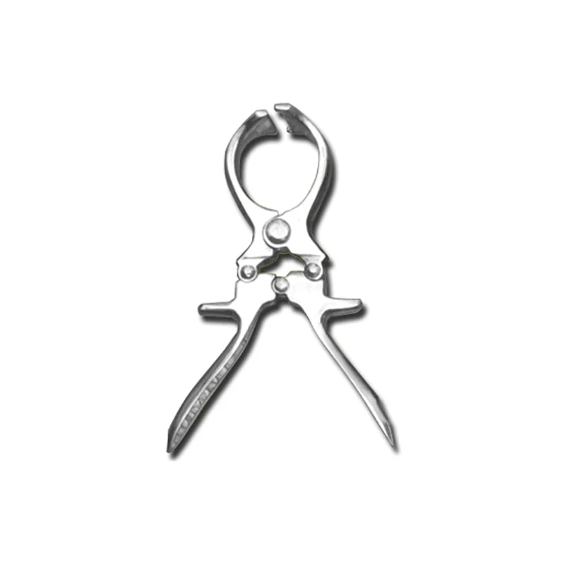 Hintermann Distractor with Ratchet lock closed and outspread arms for foot and ankle surgery