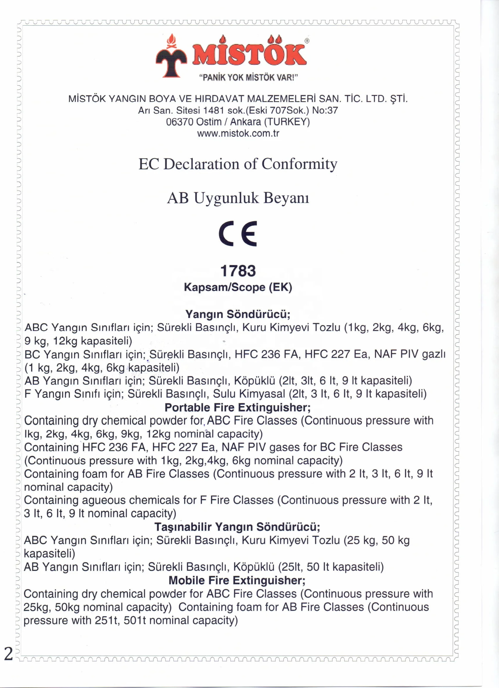 high quality 1 kg A-01 MISTOK MAP %40 Fire Extinguisher Manufacturers Firefighting Equipment factory price