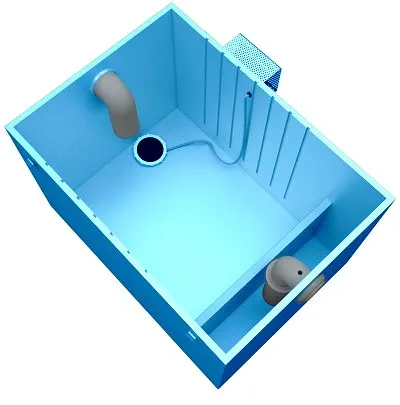 Ловушка для жира 800*600*500 мм OV 1,75-175, Aero, ловушка для жира для кафе/очистки промышленных сточных вод с содержанием жира