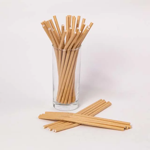 March Expo 2022 hot selling China Wholesale Supplier Eco-friendly Food Drink Cocktail Biodegradable Natural color Custom Disposable Drink Paper Straw