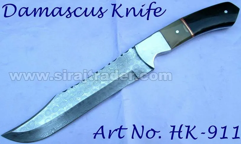 Рукоятка ножа из дамасской стали ручной