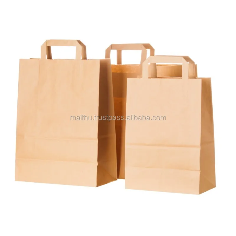 Quality Carrier Paper Bag With Flat Handle