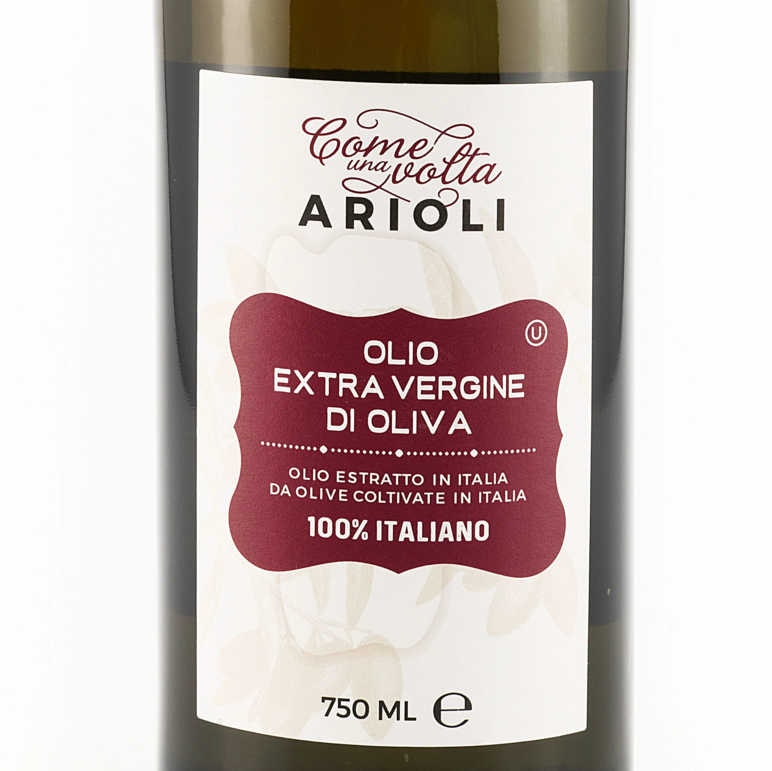 Finest grade Olive Oil Extra Virgin 100% Made in Italy ARIOLI COME UNA VOLTA 750ml. for Restaurants