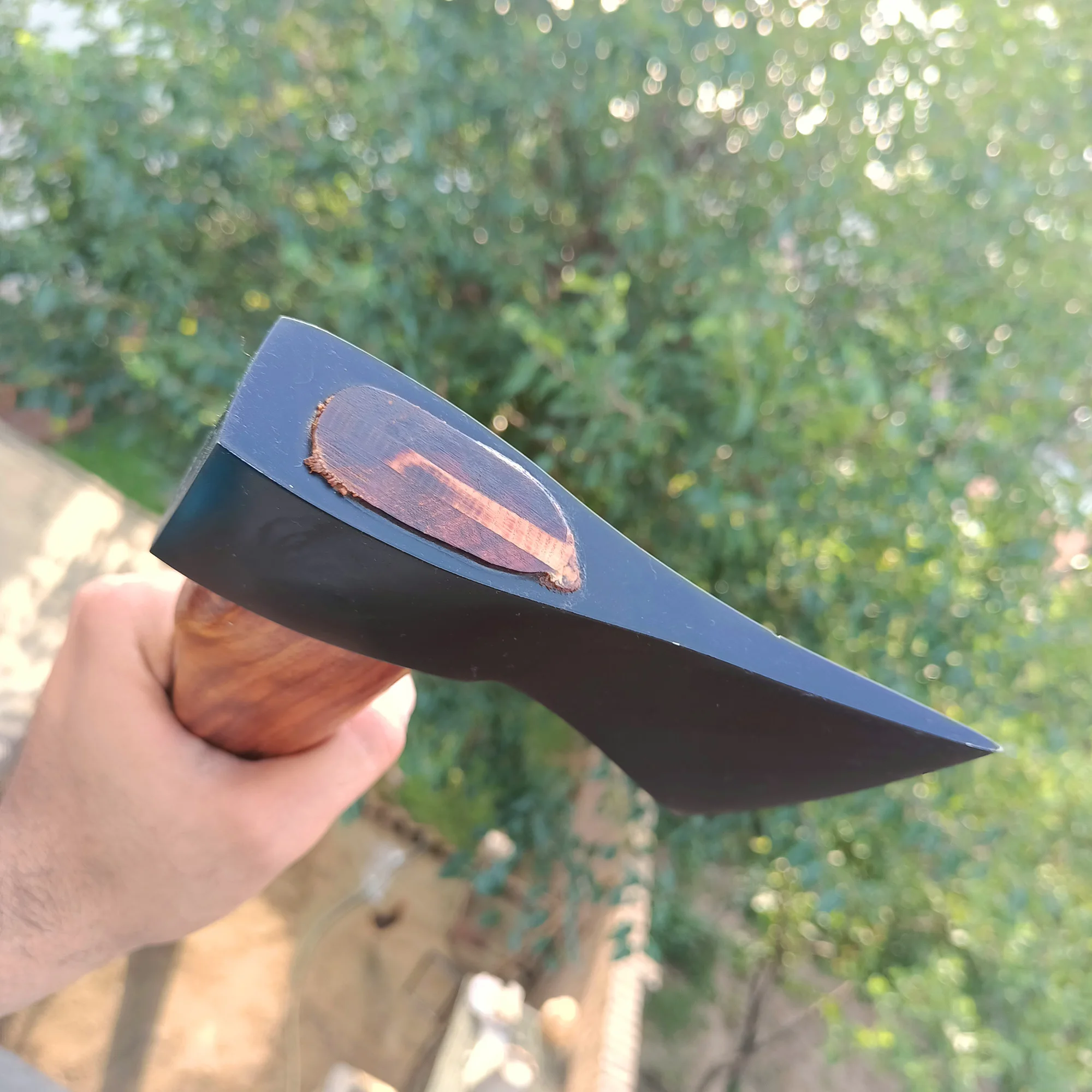 Топор викингов ручной работы из углеродистой стали с Черной головкой Медный топор для выживания и кемпинга деревянной ручкой оптовая продажа кожаным футляром