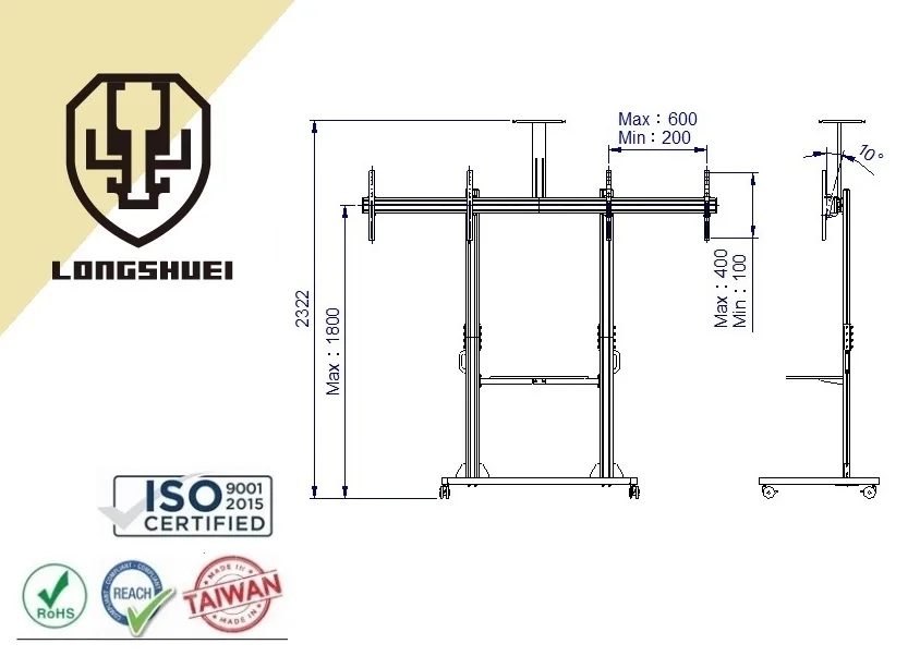portable tv stands 55 65 75 85 inch tv stand