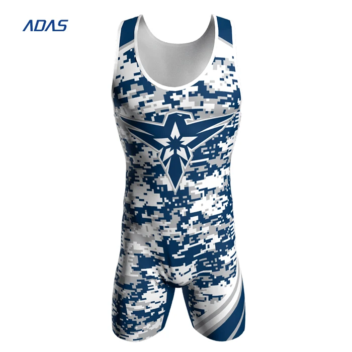 Black Fashion Sublimated Custom Designed Wrestling Suit