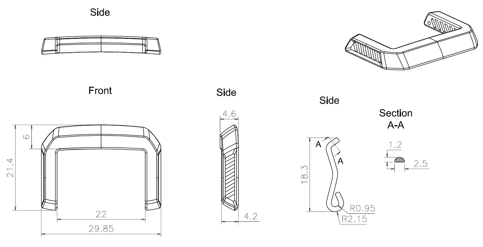Hot Selling Custom Designer Mim Stainless Steel Watch Rugged Buckle Mim Accessory Fits 22mm Watch Strap Corrosion Resistance