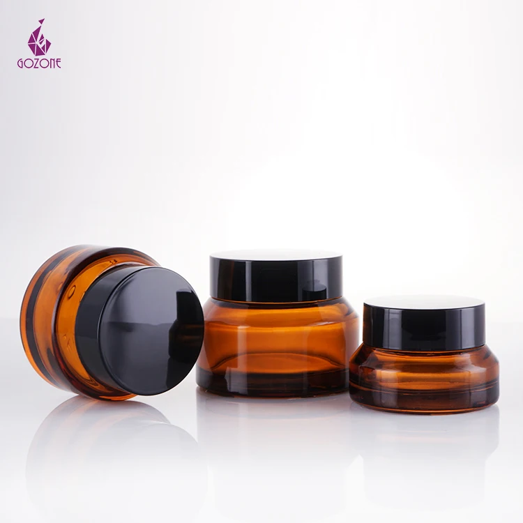 Упаковка для крема тела Янтарный лосьон крем лица контейнер Косметика стеклянная