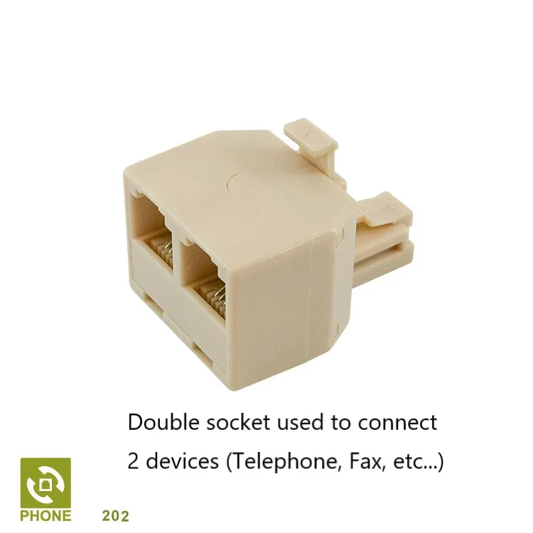Modular Adaptor 2 way phone line splitter