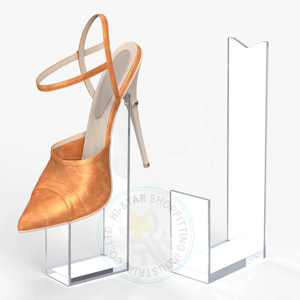 High end acrylic shoe display stand for store
