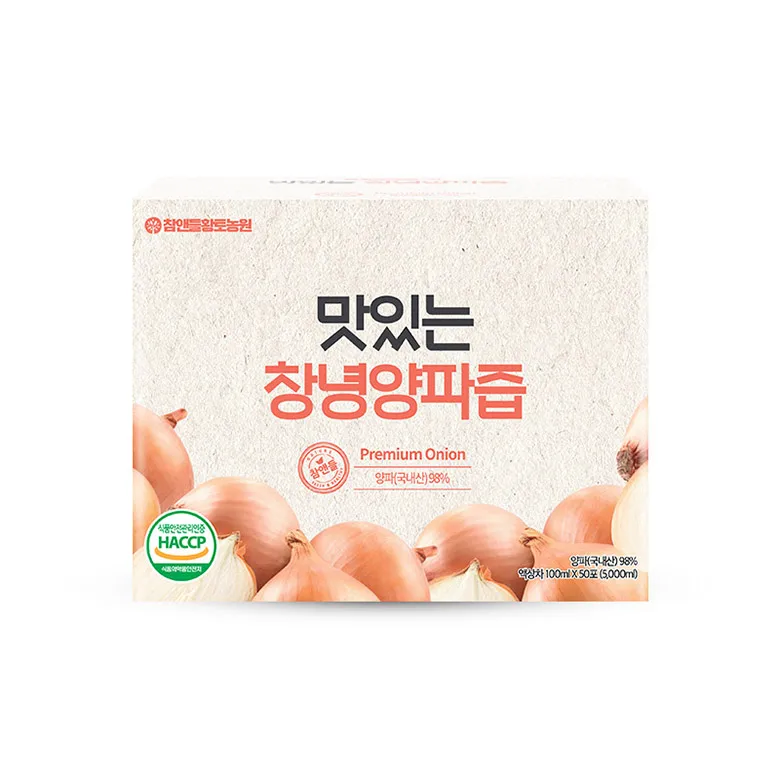 Корейский высококачественный луковой сок Changnyeong снижение уровня холестерина в крови здоровый луковый произведенный Корее 100 мл x 50 шт.