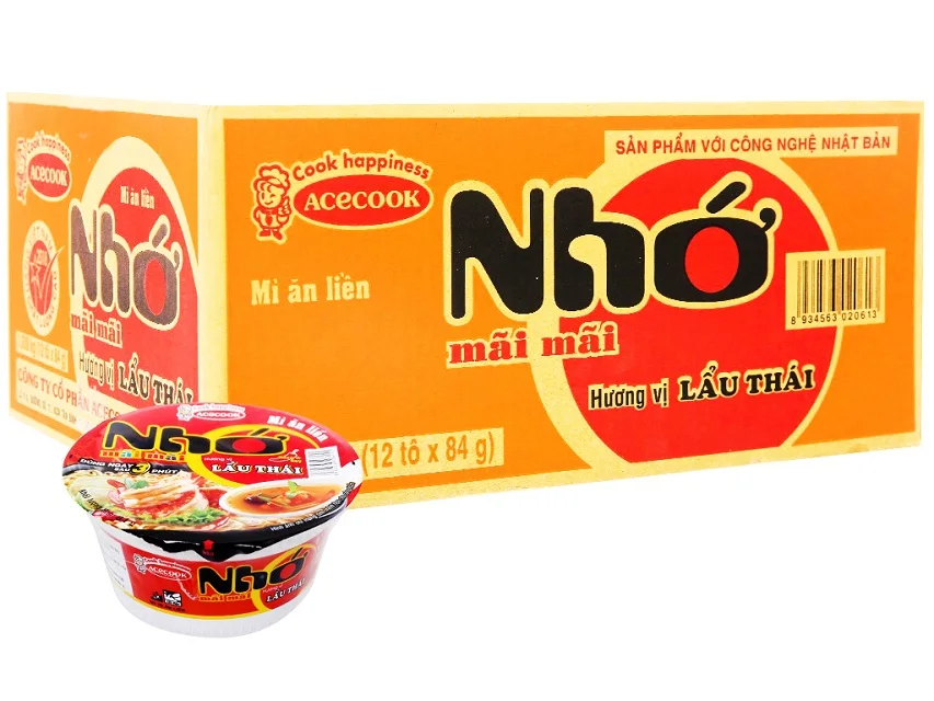 
Delicious Instant Noodles Remember Forever Thai Hot Pot 75g Instant Noodles Bowl Supplier self heating Noodles 